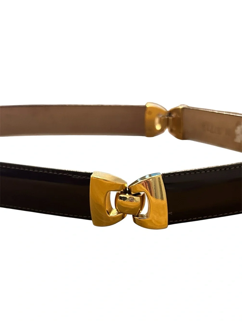 Vintage Brighton Patent Leather Hinge Belt